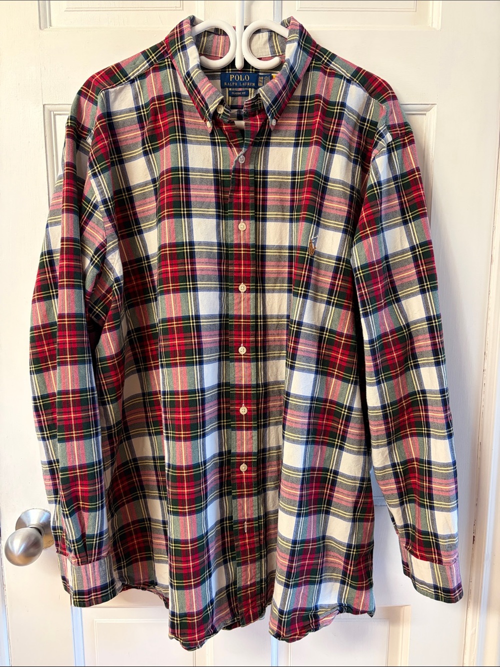 Polo Ralph Lauren classic fit plaid button up oxford shirt men’s size 2XL
